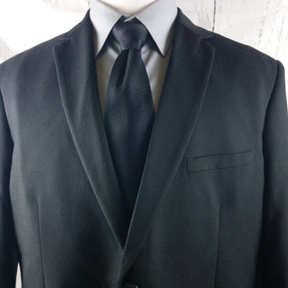 NWT AZZURO 46S 2 Button Black Suit Jacket - Picture 2 of 10
